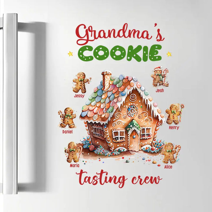 Grandma's Cookies Tasting Crew - Personalized Custom Decal - Christmas Gift For Grandma, Mom, Family Members