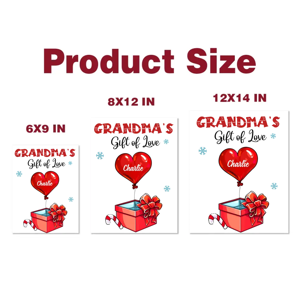 Grandma's Gift Of Love - Personalized Custom Decal - Christmas Gift For Grandma, Mom, Family Members