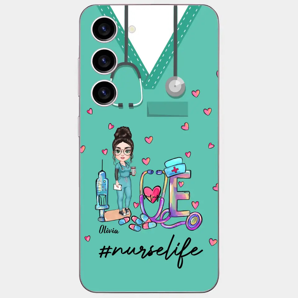 Personalized Custom Phone Case - Nurse Day, Appreciation Gift For Nurse - Love Nurse Life