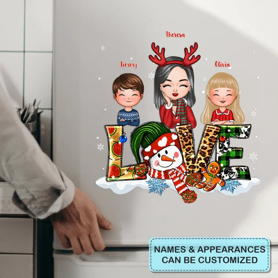 Christmas Love - Personalized Custom Decal - Christmas Gift For Grandma, Mom, Family Members