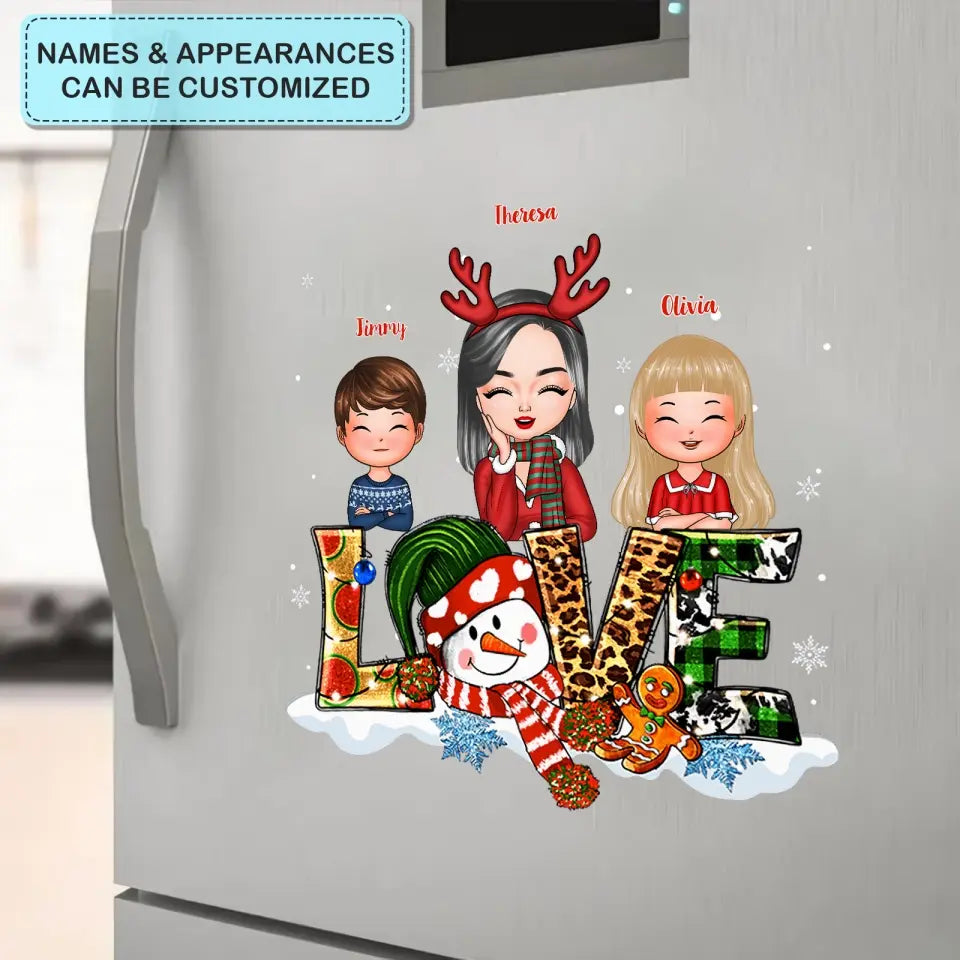 Christmas Love - Personalized Custom Decal - Christmas Gift For Grandma, Mom, Family Members
