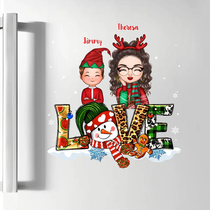 Christmas Love - Personalized Custom Decal - Christmas Gift For Grandma, Mom, Family Members
