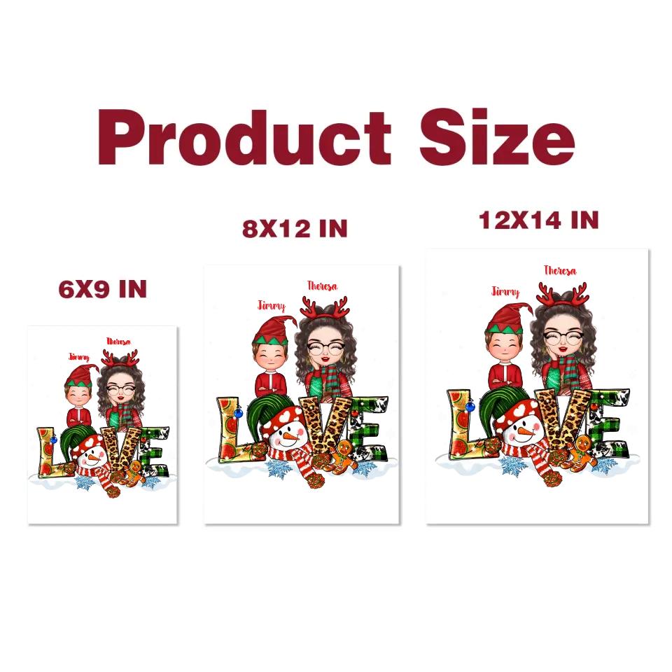 Christmas Love - Personalized Custom Decal - Christmas Gift For Grandma, Mom, Family Members