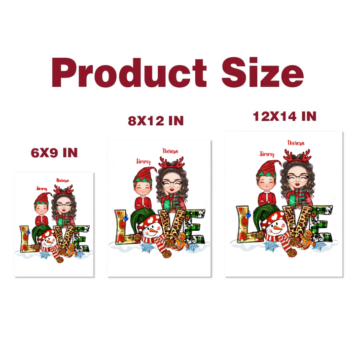 Christmas Love - Personalized Custom Decal - Christmas Gift For Grandma, Mom, Family Members