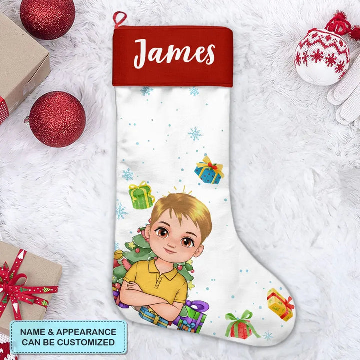 My Stocking - Personalized Custom Christmas Stocking - Chrismast Gift For Family Members