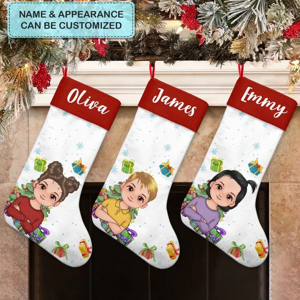 My Stocking - Personalized Custom Christmas Stocking - Chrismast Gift For Family Members