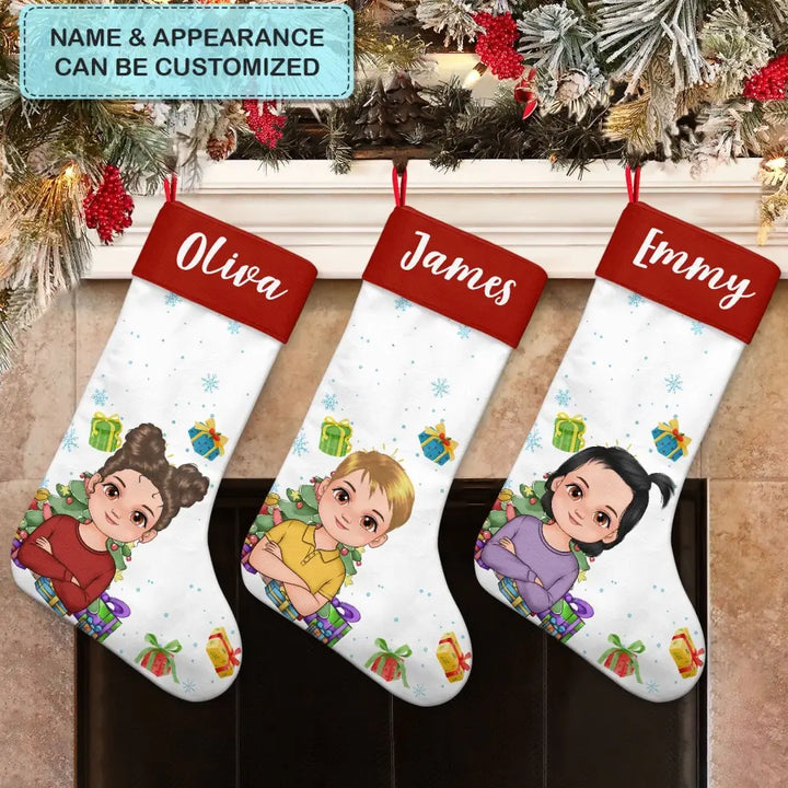 My Stocking - Personalized Custom Christmas Stocking - Chrismast Gift For Family Members