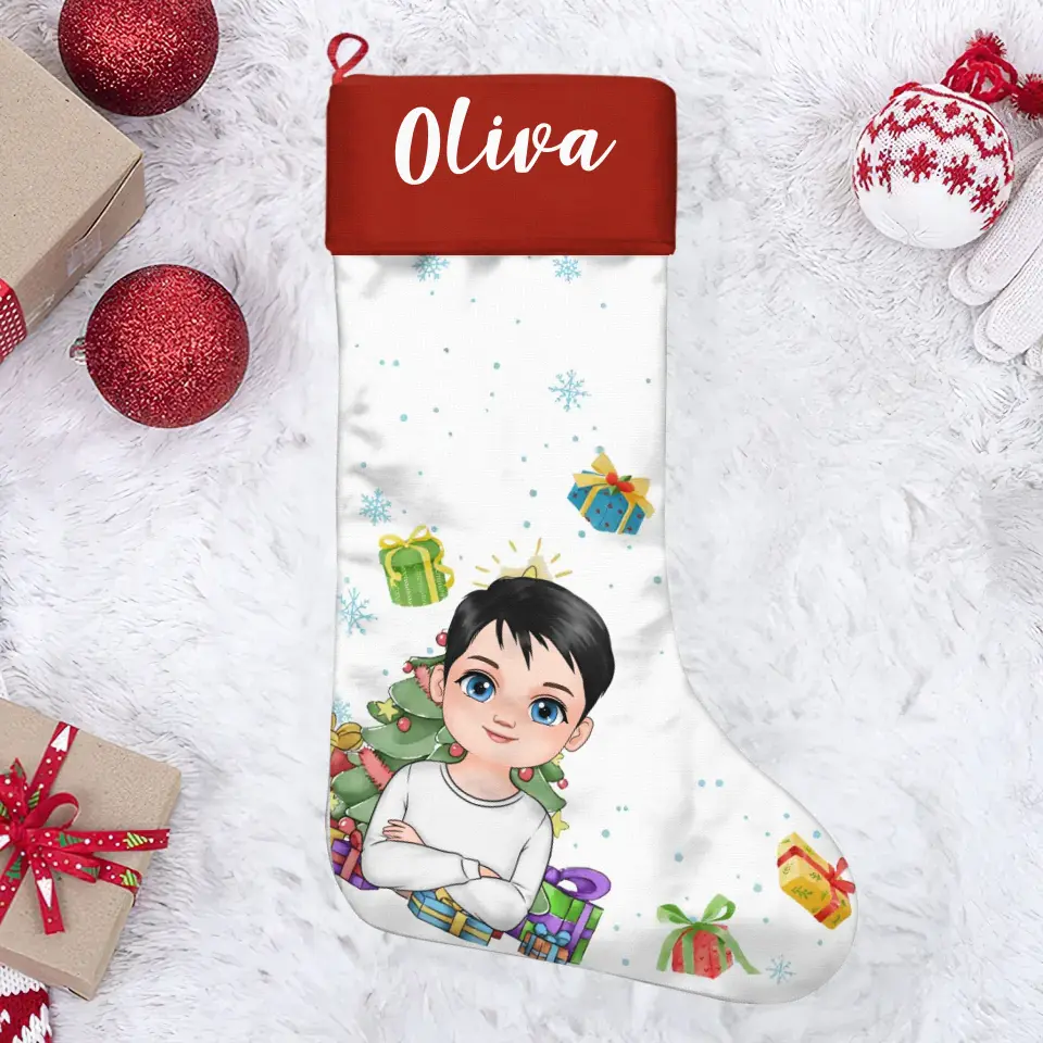 My Stocking - Personalized Custom Christmas Stocking - Chrismast Gift For Family Members