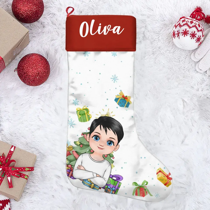 My Stocking - Personalized Custom Christmas Stocking - Chrismast Gift For Family Members