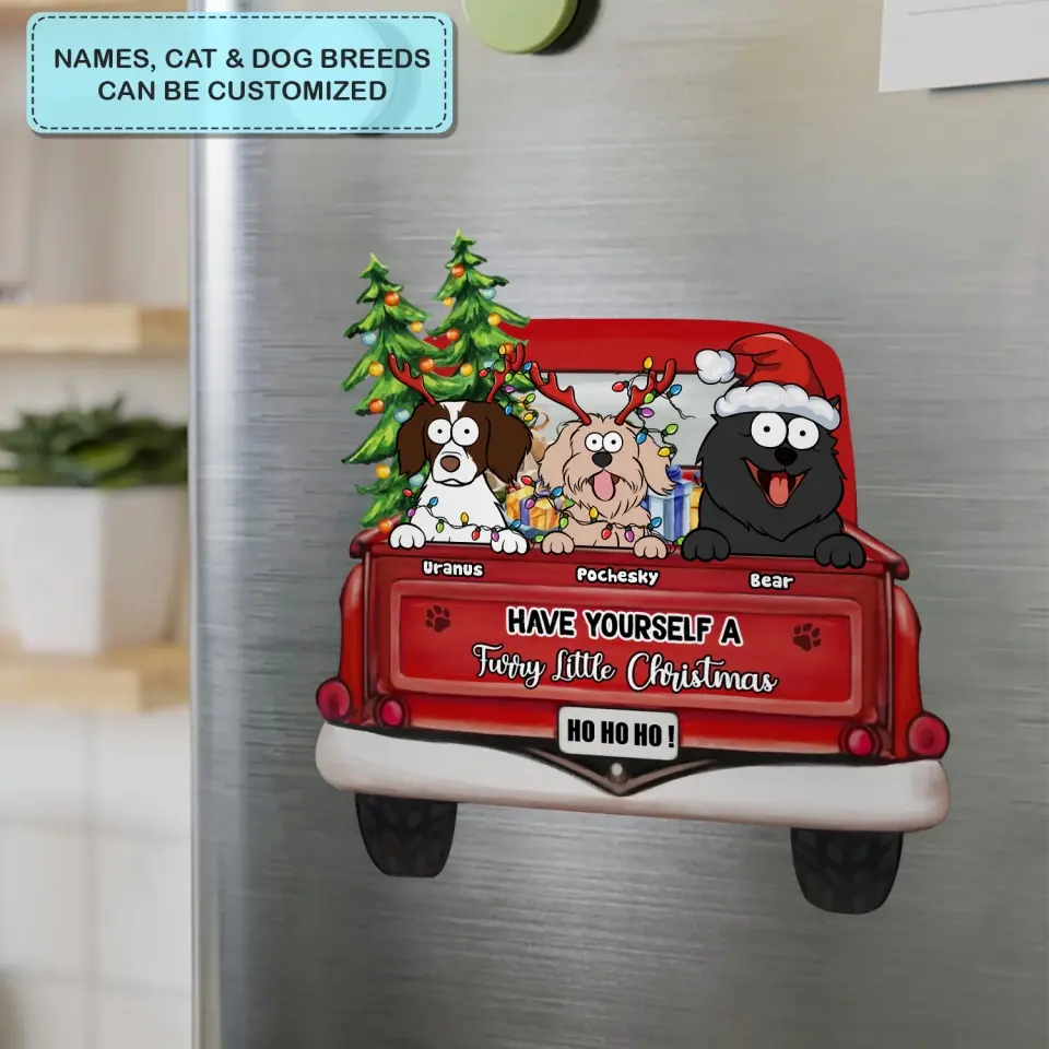 Have Yourself A Furry Little Christmas - Personalized Custom Decal - Christmas Gift For Cat Mom, Cat Dad, Dog Mom, Dog Dad, Pet Lover, Pet Owner
