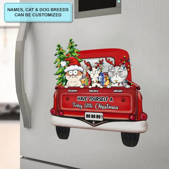 Have Yourself A Furry Little Christmas - Personalized Custom Decal - Christmas Gift For Cat Mom, Cat Dad, Dog Mom, Dog Dad, Pet Lover, Pet Owner