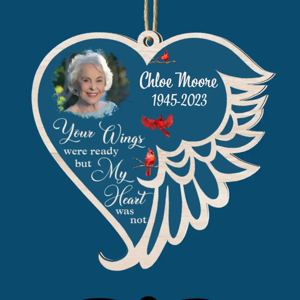 Your Wings Were Ready - Personalized Custom 2-Layer Mix Ornament - Christmas, Memorial Gift For Family Members