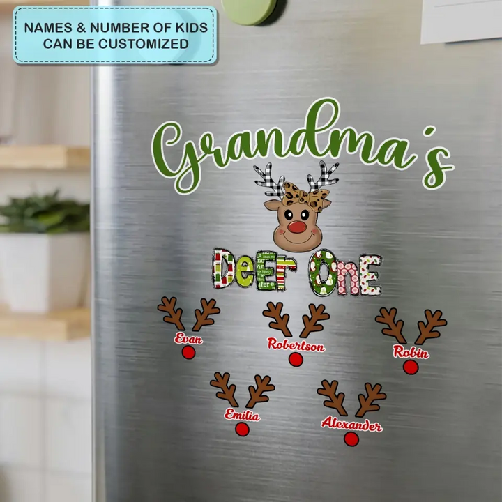 Grandma's Deer One Nana - Personalized Custom Decal - Mother's Day, Christmas Gift For Grandma, Mom, Family Members