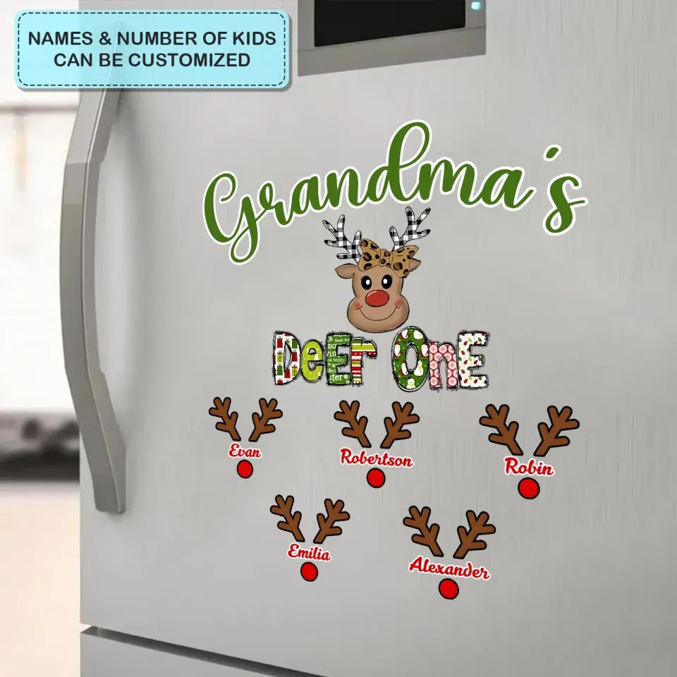 Grandma's Deer One Nana - Personalized Custom Decal - Mother's Day, Christmas Gift For Grandma, Mom, Family Members