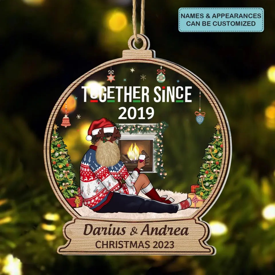 Together Since - Personalized Custom 2-Layer Mix Ornament - Christmas Gift For Couple, Couples