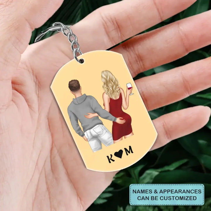 You Have My Heart And My Ass - Personalized Custom Keychain - Valentine's Day, Christmas Gift For Couple, Wife, Husband