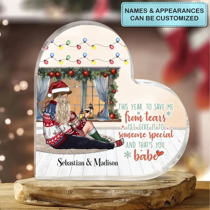 I'll Give It To Someone Special - Personalized Custom Heart-shaped Acrylic Plaque - Christmas Gift For Couple, Wife, Husband