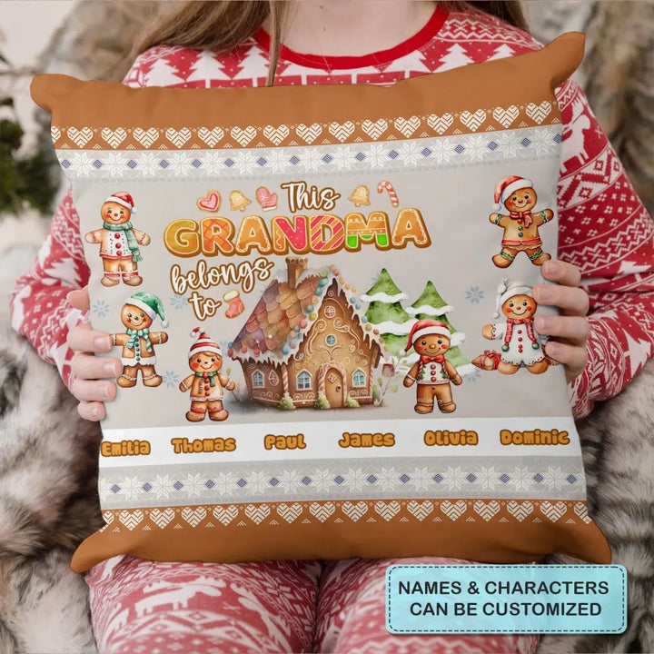 This Grandma Belongs To - Personalized Custom Pillow Case - Christmas Gift For Grandma, Mom, Family Members