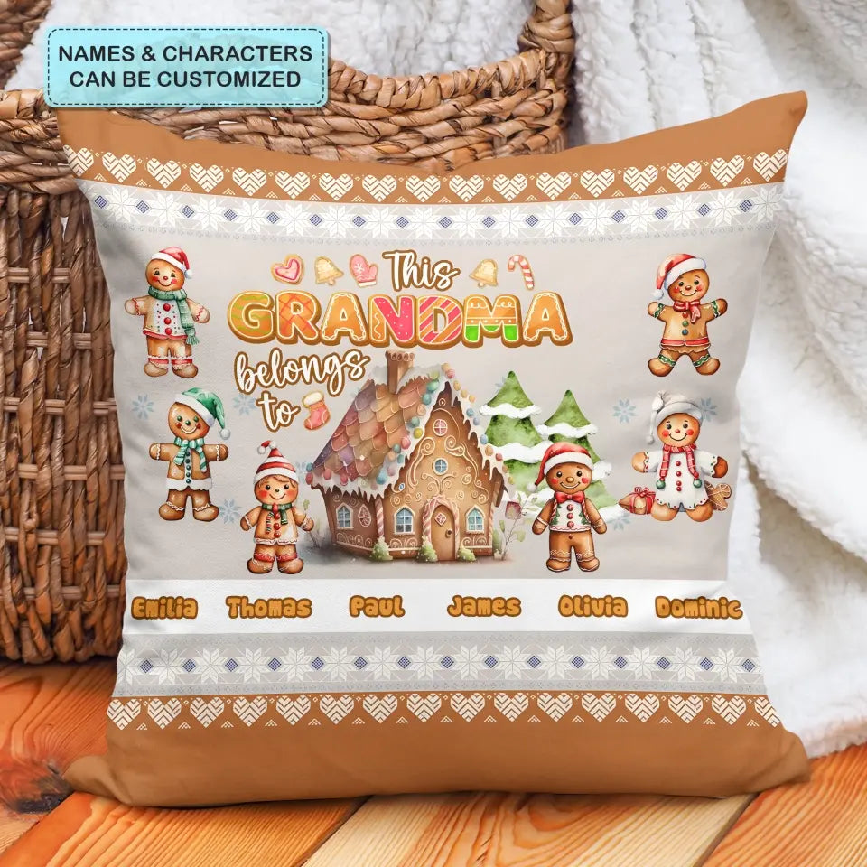 This Grandma Belongs To - Personalized Custom Pillow Case - Christmas Gift For Grandma, Mom, Family Members
