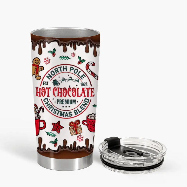 North Pole Hot Chocolate - Personalized Custom Tumbler - Best Friend Day, Christmas Gift For Friends, Besties
