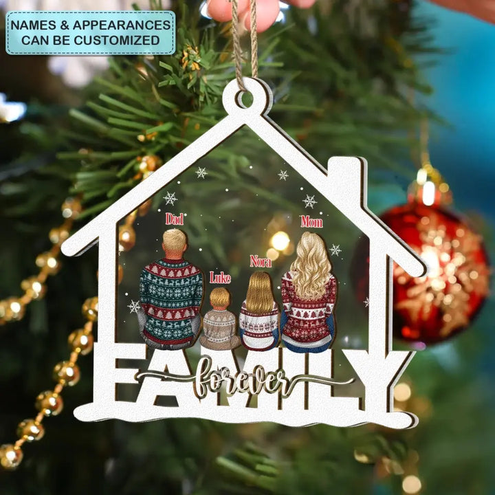 Home Ornament - Personalized Custom 2-Layer Mix Ornament