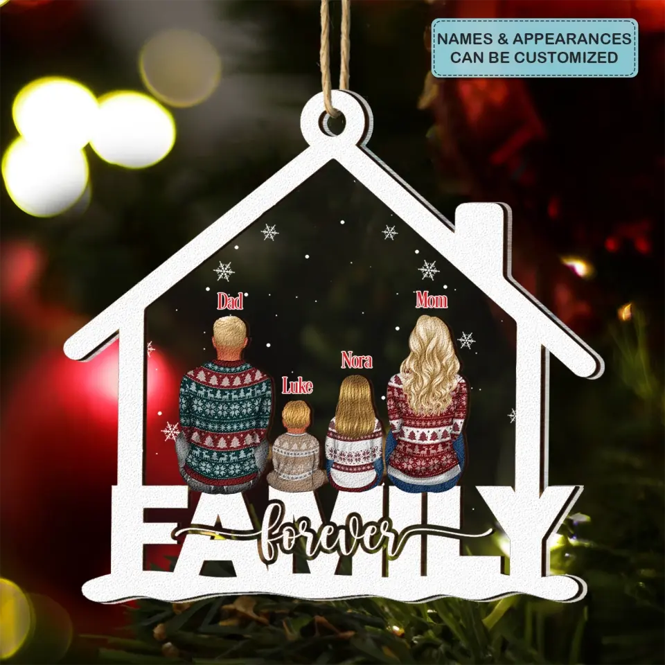 Home Ornament - Personalized Custom 2-Layer Mix Ornament