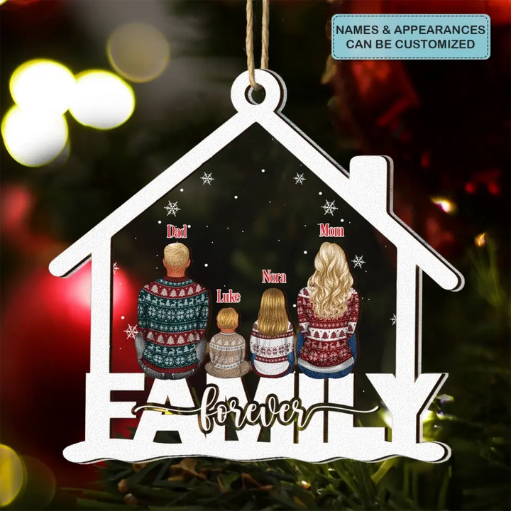 Home Ornament - Personalized Custom 2-Layer Mix Ornament