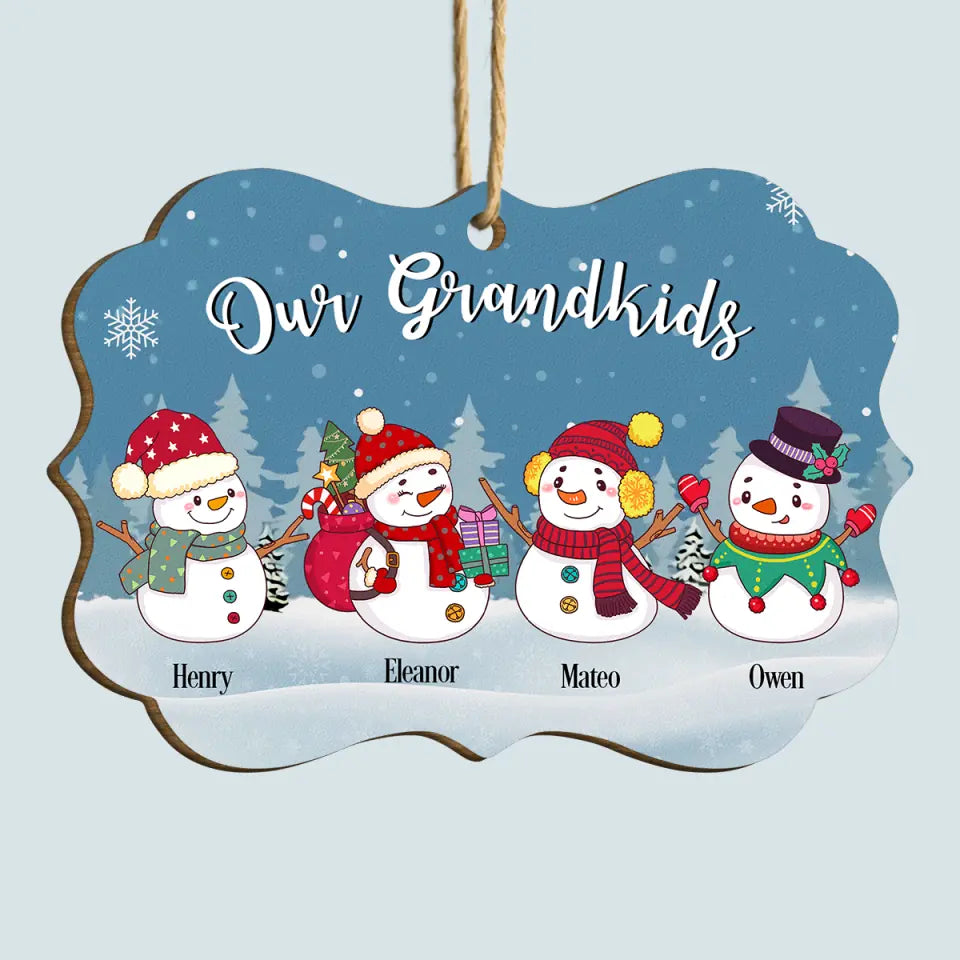Our Grandkids - Personalized Custom Wood Ornament - Christmas Gift For Grandma, Mom, Family Members