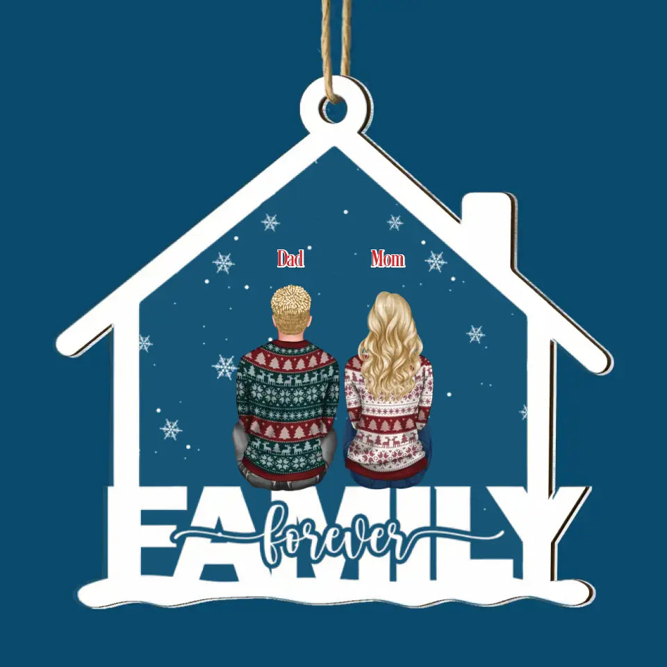 Home Ornament - Personalized Custom 2-Layer Mix Ornament