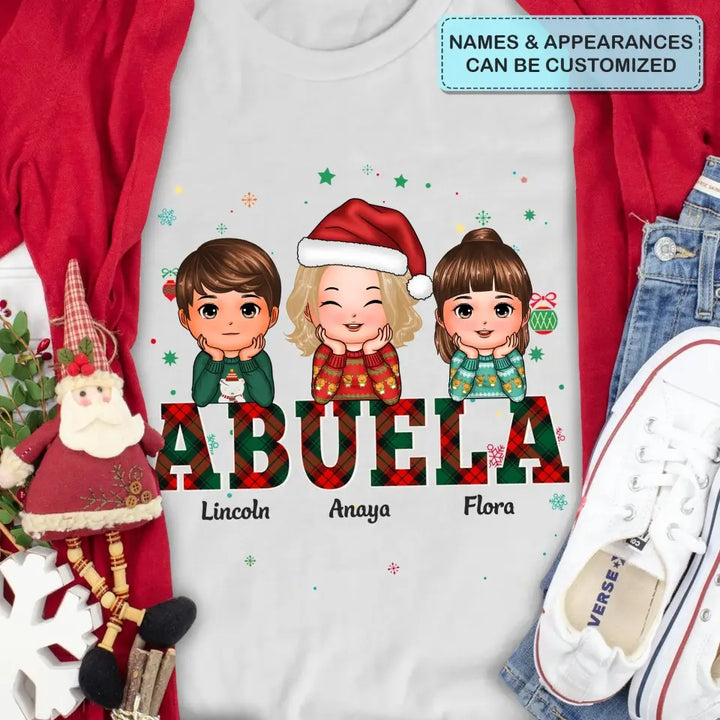 Grandma Christmas - Personalized Custom T-shirt - Christmas Gift For Grandma, Family Members