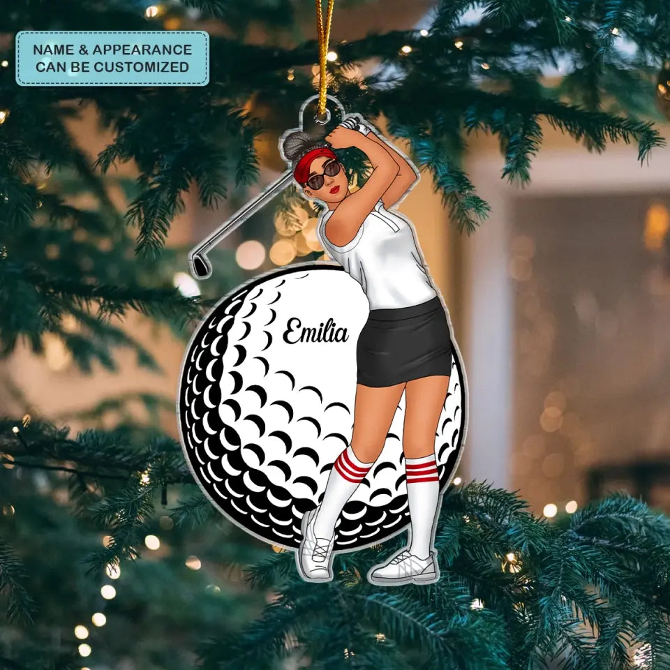 I Just Want To Play Golf - Personalized Custom Mica Ornament - Christmas Gift For Golf Lover CLA0HT003