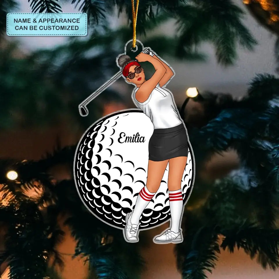 I Just Want To Play Golf - Personalized Custom Mica Ornament - Christmas Gift For Golf Lover CLA0HT003