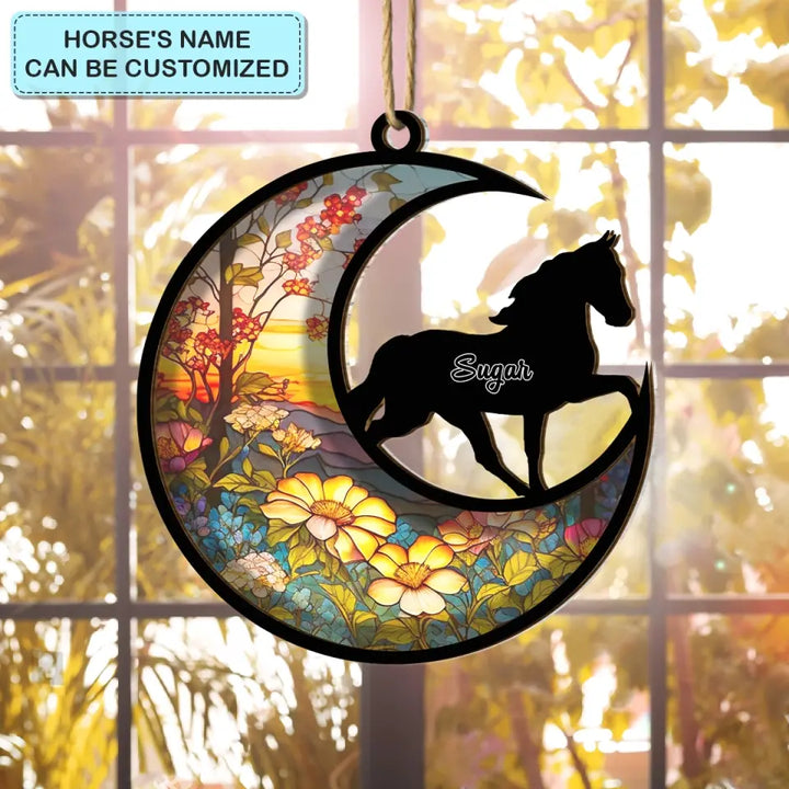 Forever In My Heart - Personalized Custom  Suncatcher Layer Mix Ornament - Christmas Gift For Horse Lovers