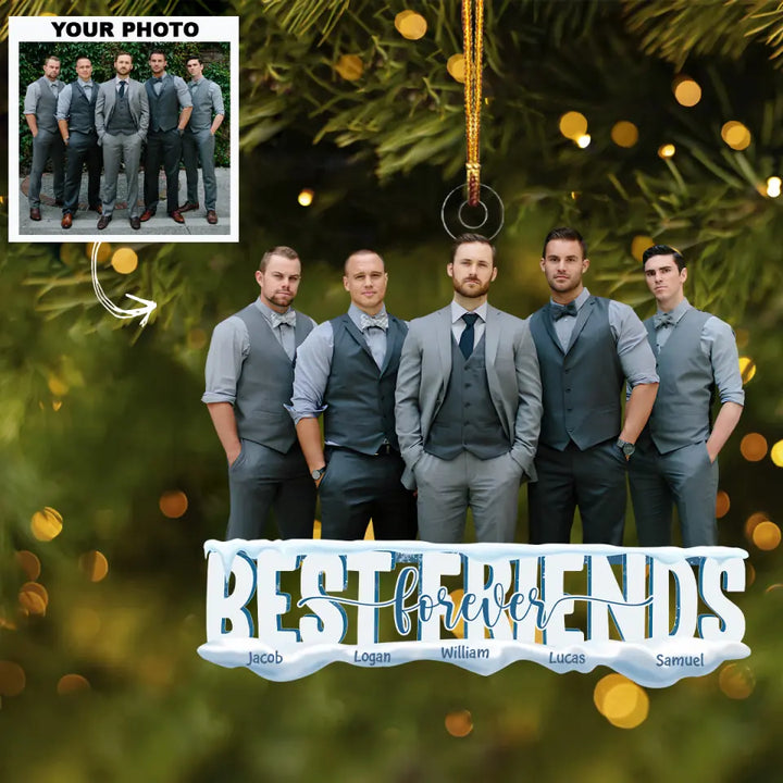 Best Friend Forever - Personalized Custom Photo Mica Ornament - Christmas Gift For Friends, Besties AGCDM013