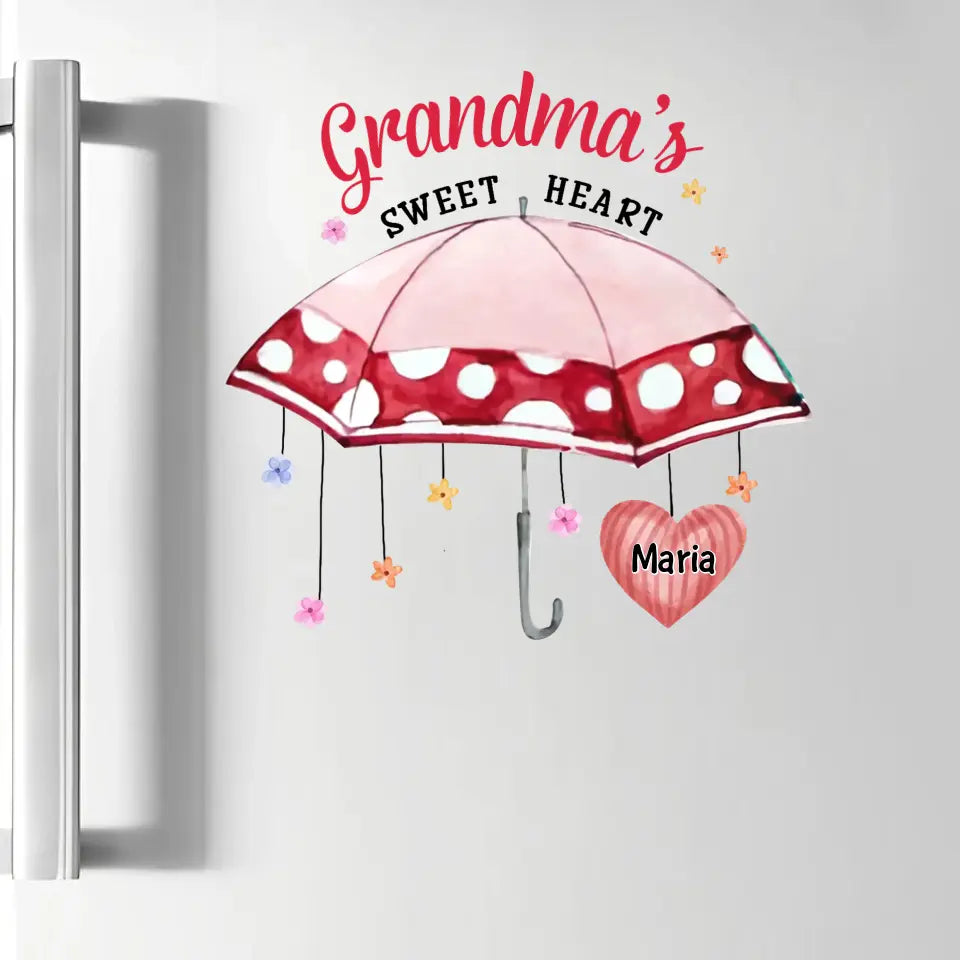 Umbrella Nana's Sweat Hearts - Personalized Custom Decal - Christmas Gift For Grandma, Mom, Family Members