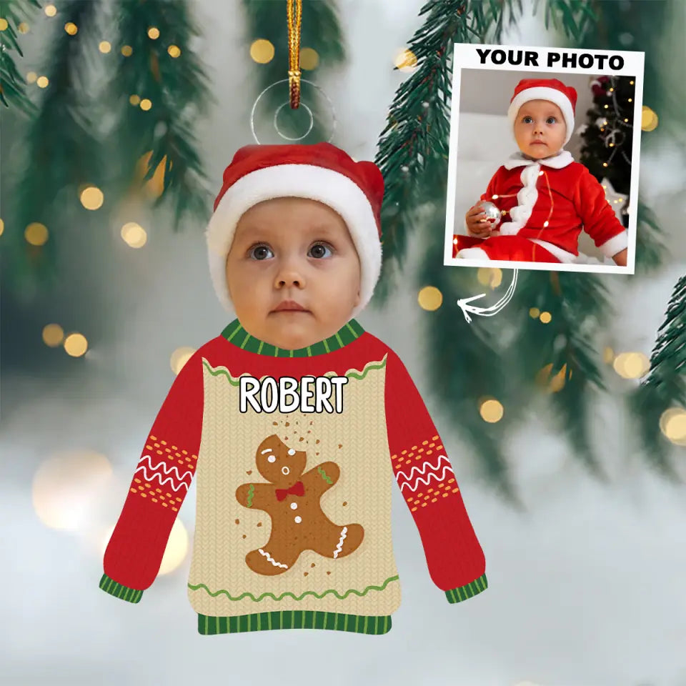 Kid Ugly Sweater - Personalized Custom Mica Ornament - Christmas Gift For Kid, Family Members AGCPD053