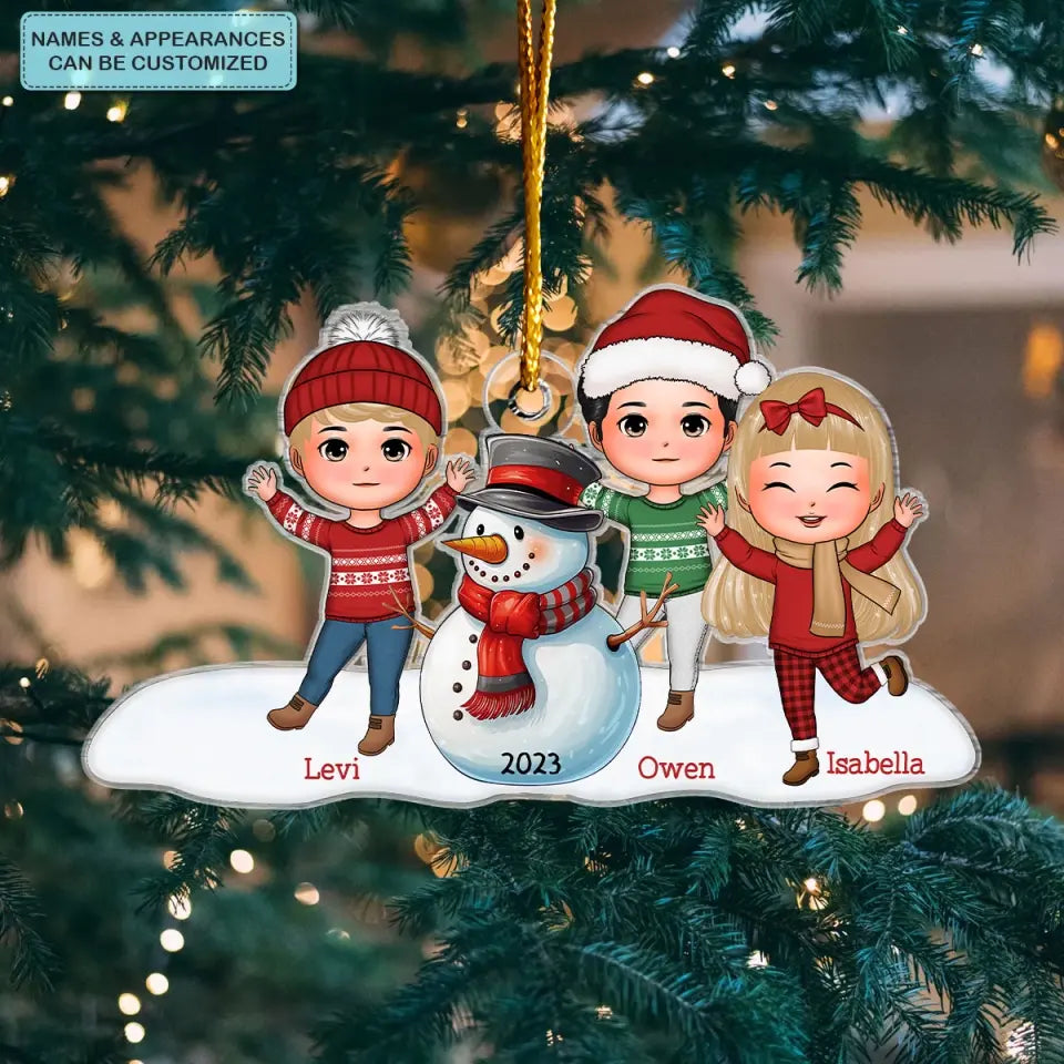 My Grandkids - Personalized Custom Mica Ornament - Christmas, Mother's Day Gift For Grandma, Mom, Family Members CLA0PD005