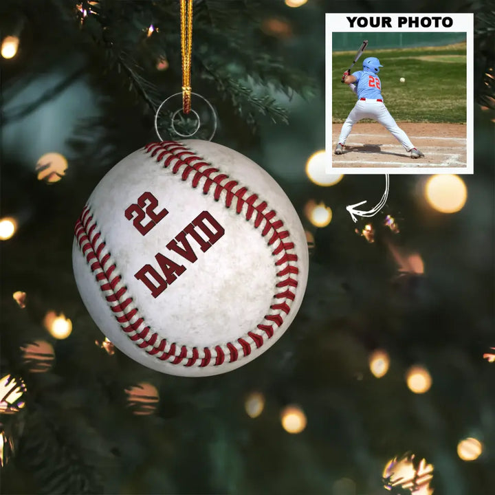 Baseball Players - Personalized Custom Photo Mica Ornament - Christmas Gift For Baseball Players, Baseball Lovers, Family Members AGCHD029