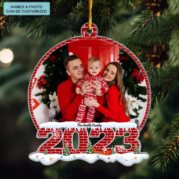 2023 Christmas Upload Photo - Personalized Custom Photo Mica Ornament - Christmas Gift For Family Members, Family
