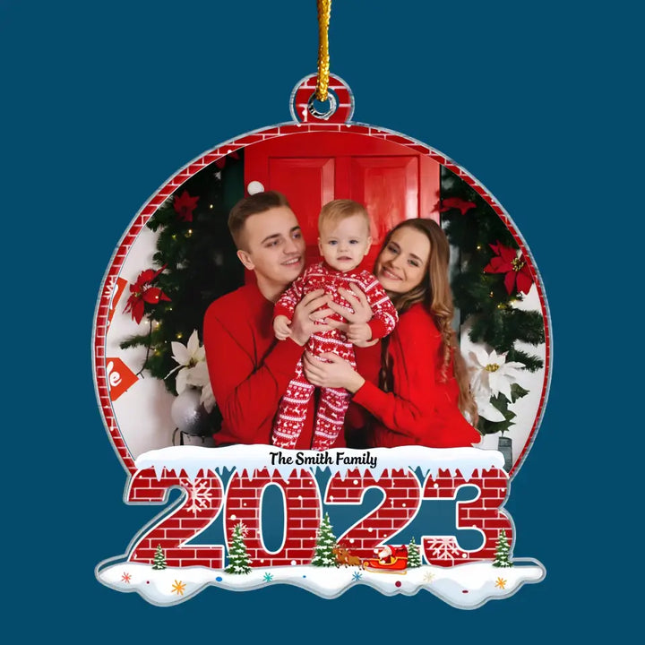 2023 Christmas Upload Photo - Personalized Custom Photo Mica Ornament - Christmas Gift For Family Members, Family