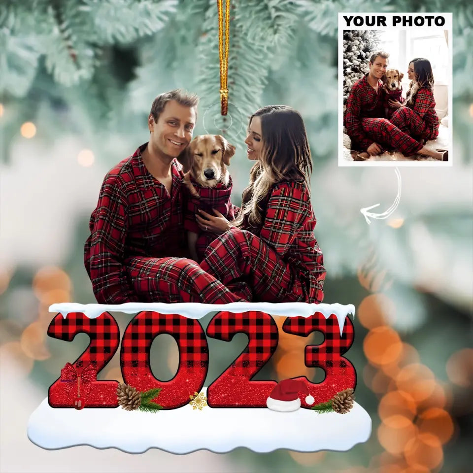 Family 2023 - Personalized Custom Photo Mica Ornament - Christmas Gift For Family, Family Members AGCPD054