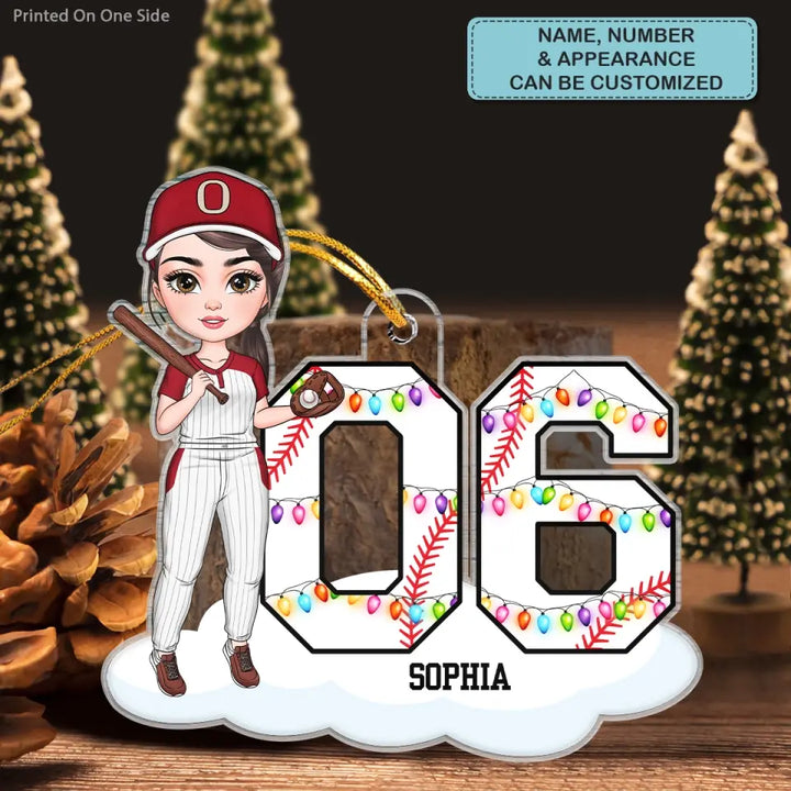 Baseball Life - Personalized Custom Mica Ornament - Christmas, Sport Gift For Baseball Players, Baseball Lovers, Family Members CLA0PD011