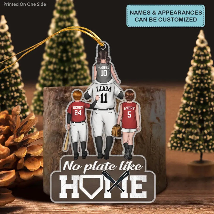 No Plate Like Home - Personalized Custom Mica Ornament - Sport, Christmas Gift For Family Members CLA0AD008