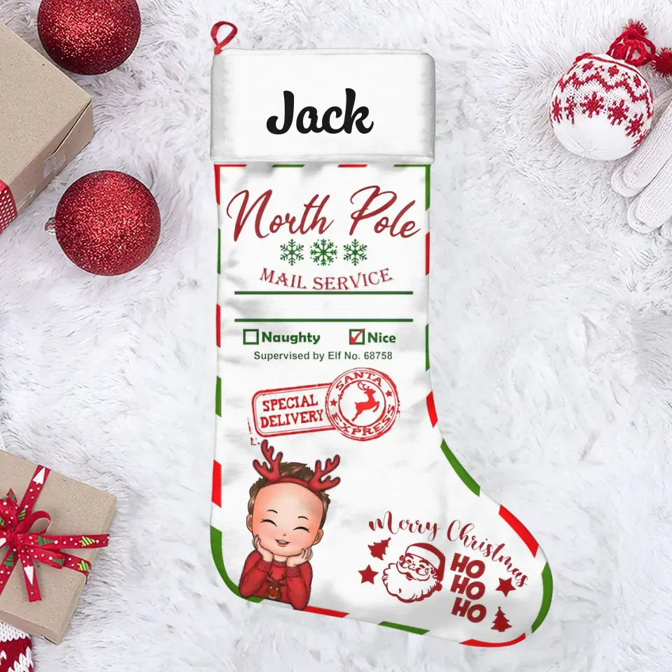 Special Delivery - Personalized Custom Stocking - Christmas Gift For Kids, Family Members