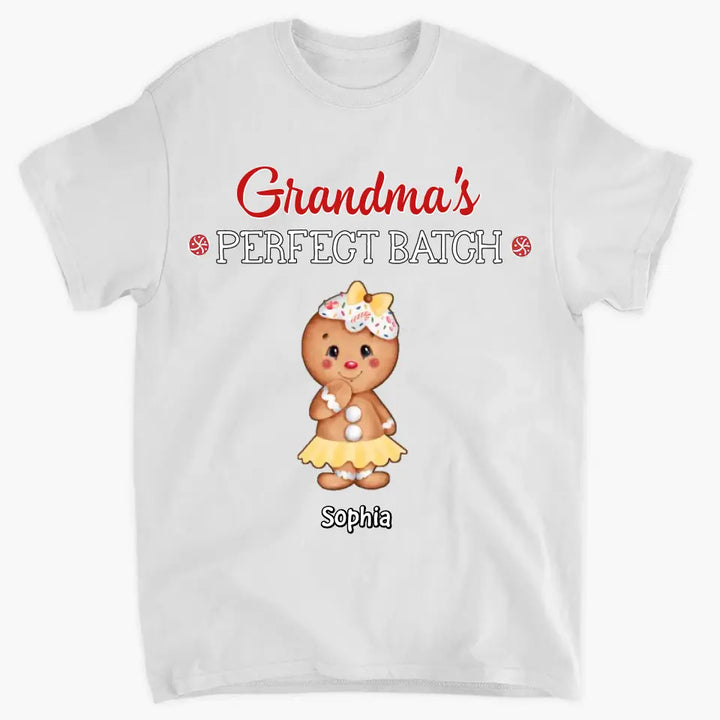 Grandma's Perfect Batch - Personalized Custom T-shirt - Christmas Gift For Grandma