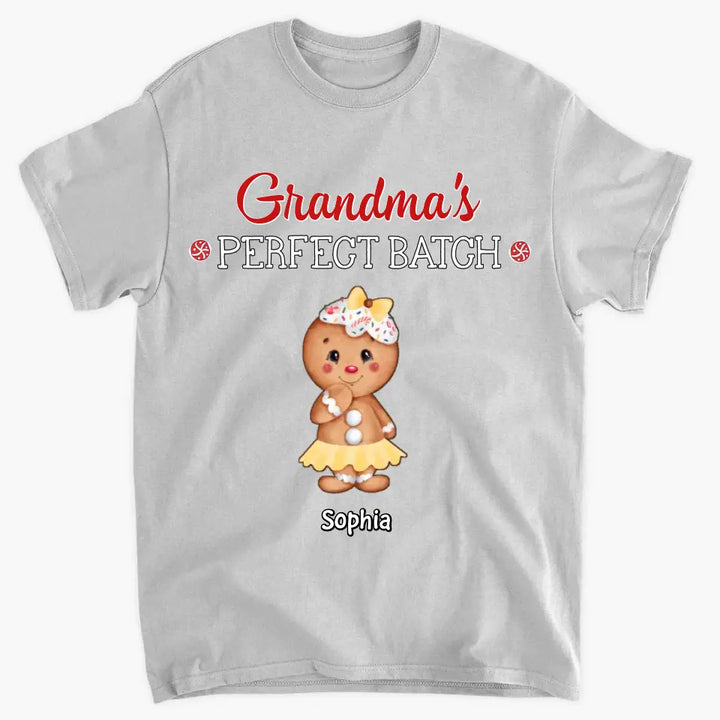 Grandma's Perfect Batch - Personalized Custom T-shirt - Christmas Gift For Grandma