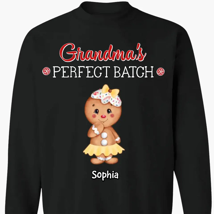 Grandma's Perfect Batch - Personalized Custom T-shirt - Christmas Gift For Grandma