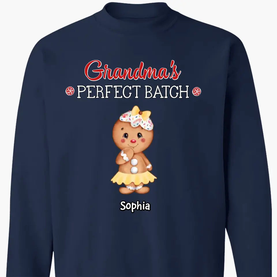 Grandma's Perfect Batch - Personalized Custom T-shirt - Christmas Gift For Grandma