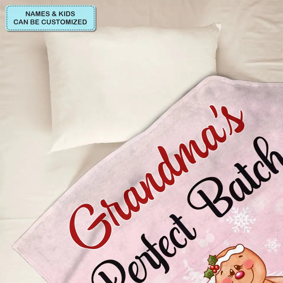 Grandma's Perfect Batch - Personalized Custom Blanket - Mother's Day, Christmas Gift For Grandma, Mom, Family Members