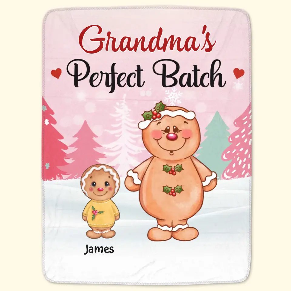 Grandma's Perfect Batch - Personalized Custom Blanket - Mother's Day, Christmas Gift For Grandma, Mom, Family Members